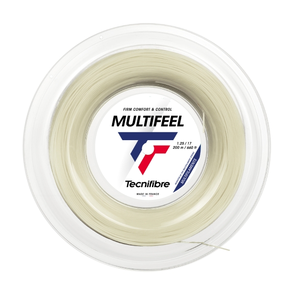 Corde Multifilamento Tecnifibre Multifeel 1.25 Matassa 200 m Natural 02RMU125XN