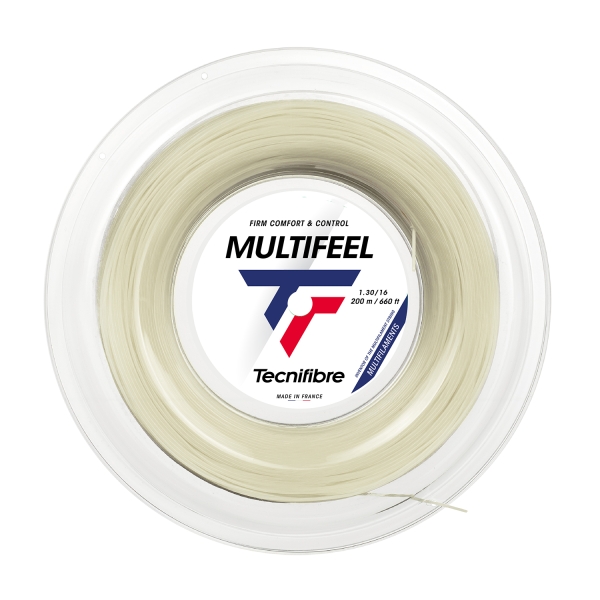 Corde Multifilamento Tecnifibre Multifeel 1.30 Matassa 200 m Natural 02RMU130XN