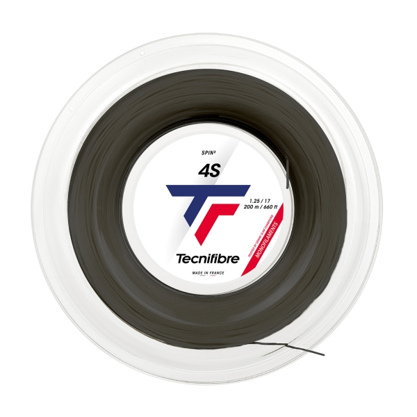 Corda Monofilamento Tecnifibre 4S 1.25 Matassa 200 m Black 04R4S125XB