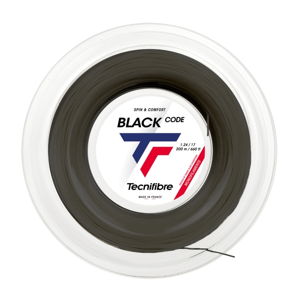 Monofilament String Tecnifibre Black Code 1.24 200 m Reel  Black 04RBL124XB