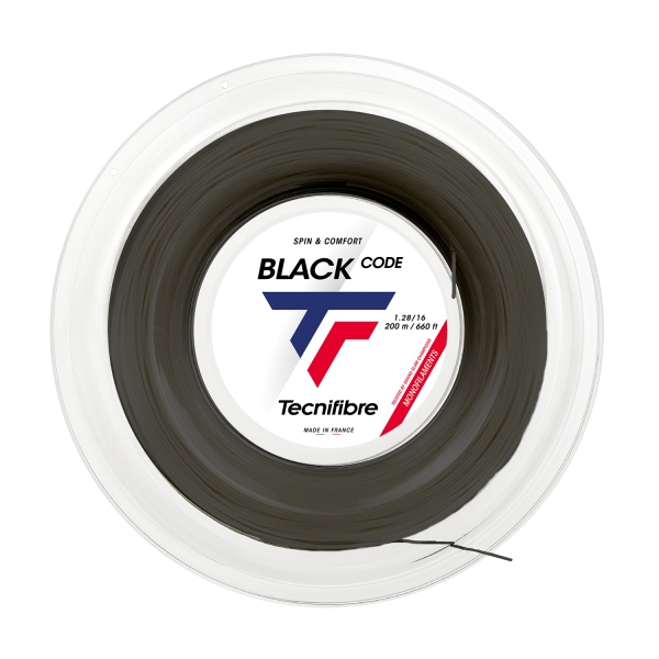 Monofilament String Tecnifibre Black Code 1.28 200 m Reel  Black 04RBL128XB