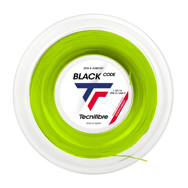 Monofilament String Tecnifibre Black Code 1.28 200 m Reel  Lime 04RBL128XV