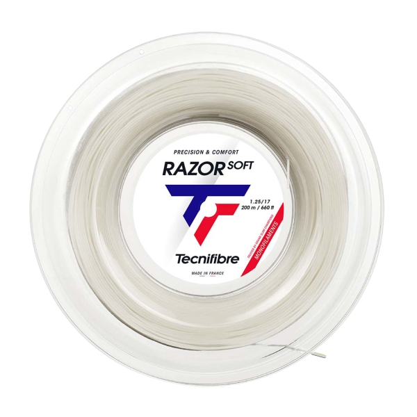 Monofilament String Tecnifibre Razor Soft 1.25 200 m Reel  White 04RRAS125W