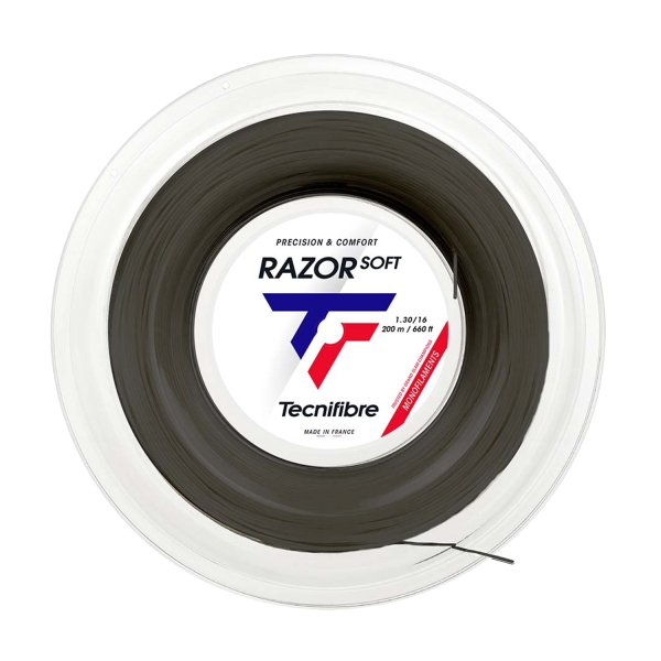 Monofilament String Tecnifibre Razor Soft 1.30 200 m Reel  Carbon 04RRAS130N