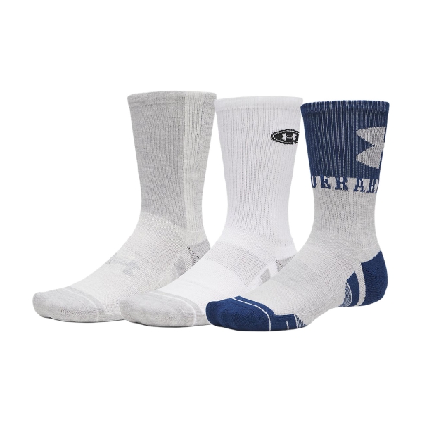 Calcetines de Tenis Under Armour Performance Tech Nov x 3 Calcetines  Blackout Navy/White/Halo Gray 60151410997