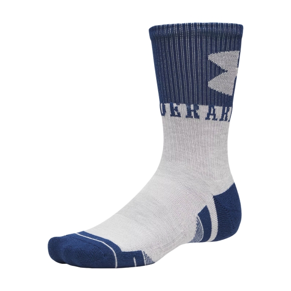 Under Armour Performance Tech Nov x 3 Socks - Blackout Navy/White/Halo Gray