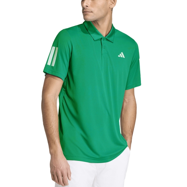 Polo Tennis Uomo adidas 3 Stripes Club Polo Semi Court Green KS8303
