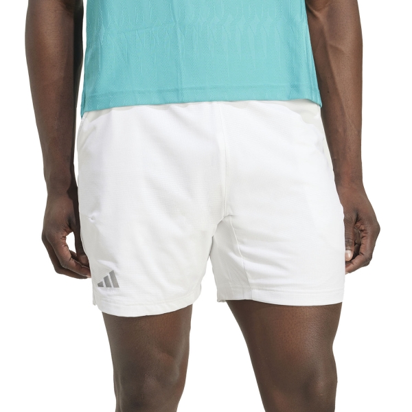 Pantaloncini Tennis Uomo adidas CLIMACOOL Ergo 7in Pantaloncini  White/Metallic Silver KU3698