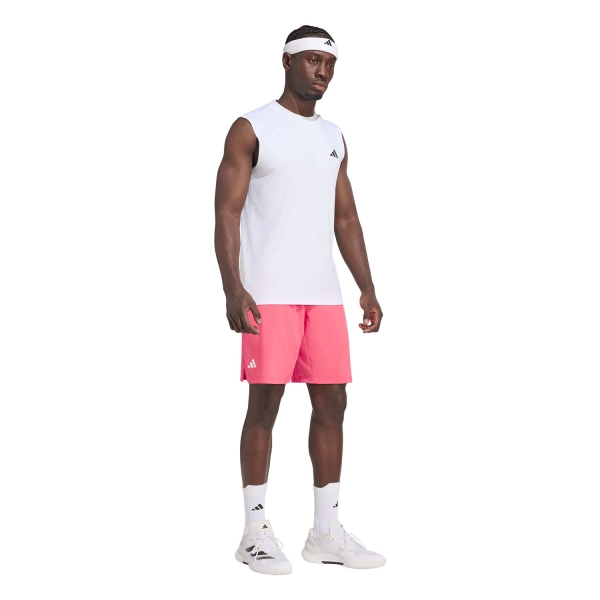 adidas Club CLIMACOOL Logo 7in Shorts - Pure Turbo