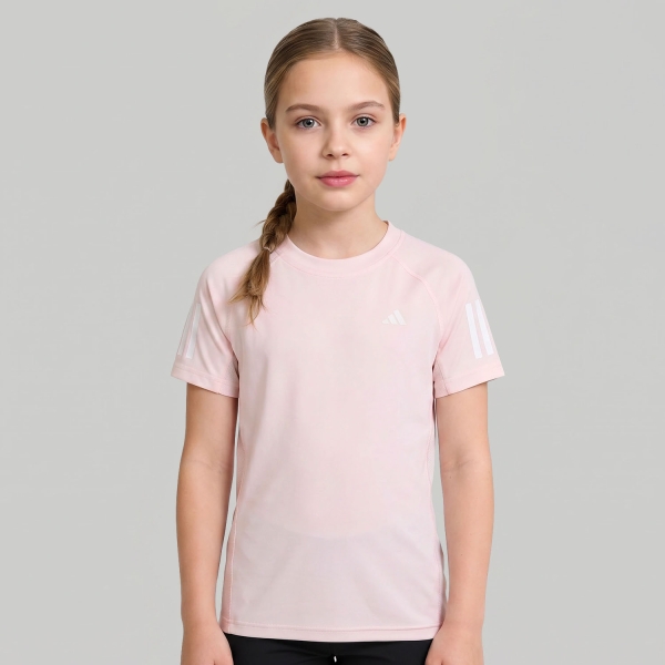 Top e Maglie Girl adidas Club Logo Maglietta Bambina Distilled Pink KX2139