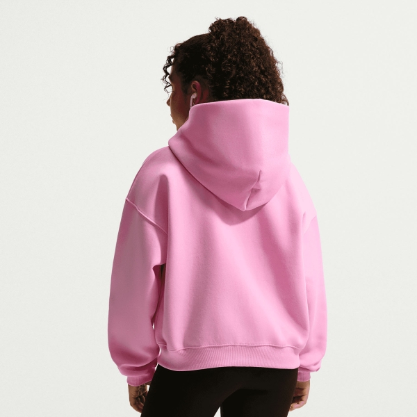 Nike Studio Fleece Hoodie Girl - Pink Rise/White