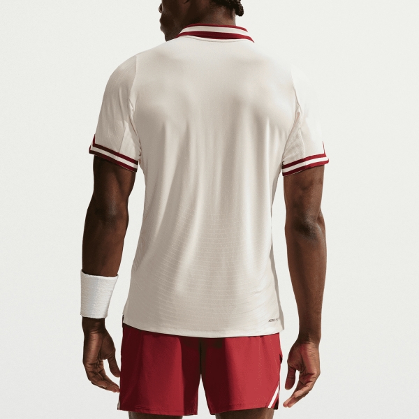 Nike Court Slam Jannik Polo - Pale Ivory/Team Red