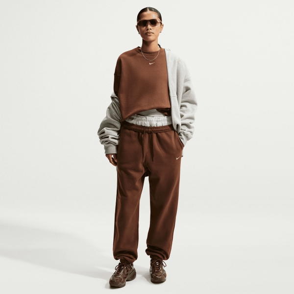 Nike Studio Fleece Pantalones - Cacao Wow/Sail