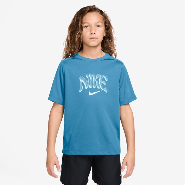 Tennis Polo and Shirts Boy Nike Multi Refresh TShirt Boy  Light Current Blue IO0737418