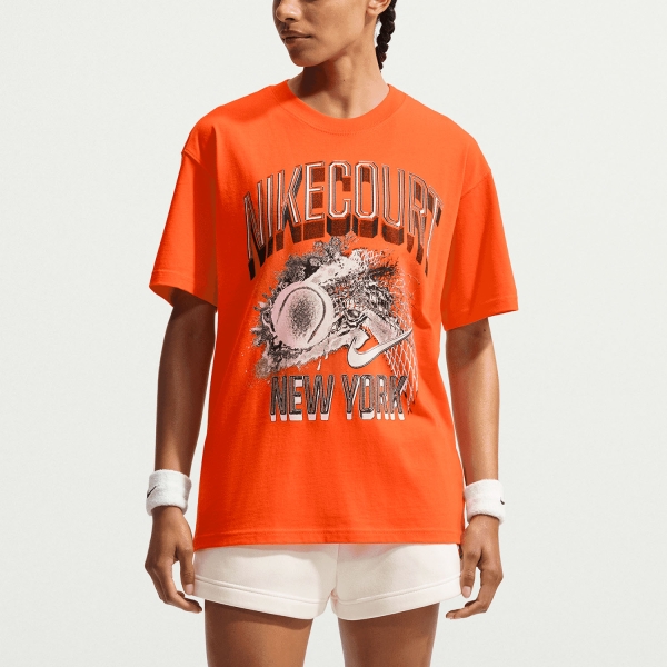 Magliette e Polo Tennis Donna Nike Court Slam Maglietta  Brilliant Orange IO0930820