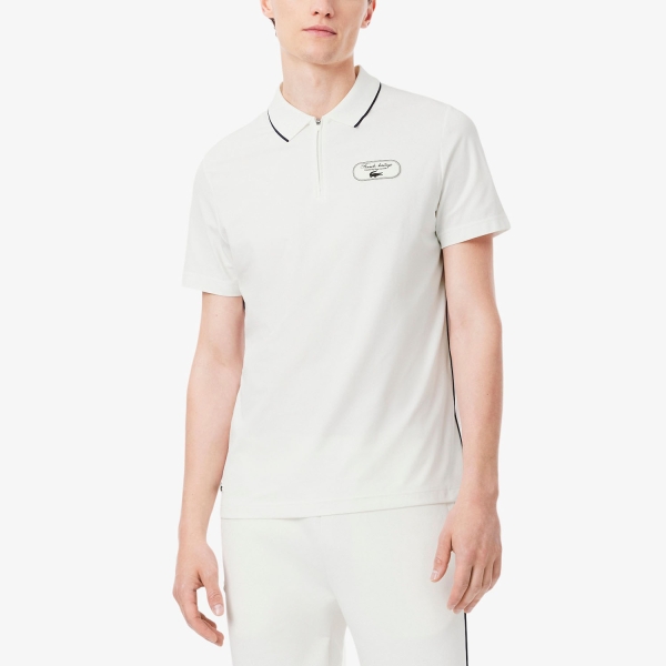 Polo Tenis Hombre Lacoste Heritage Polo  Blanc/Bleu Marine DH6771EV0