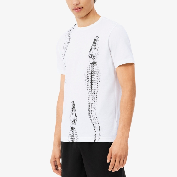 Camisetas de Tenis Hombre Lacoste X Daniil Medvedev Graphic Camiseta Blanc TH6753001