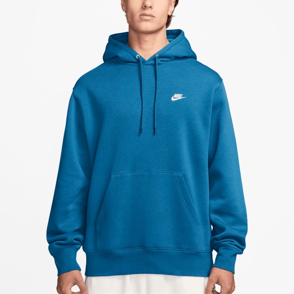 Camisetas y Sudaderas Hombre Nike Club Sudadera  Aurora Blue/White FN3859487