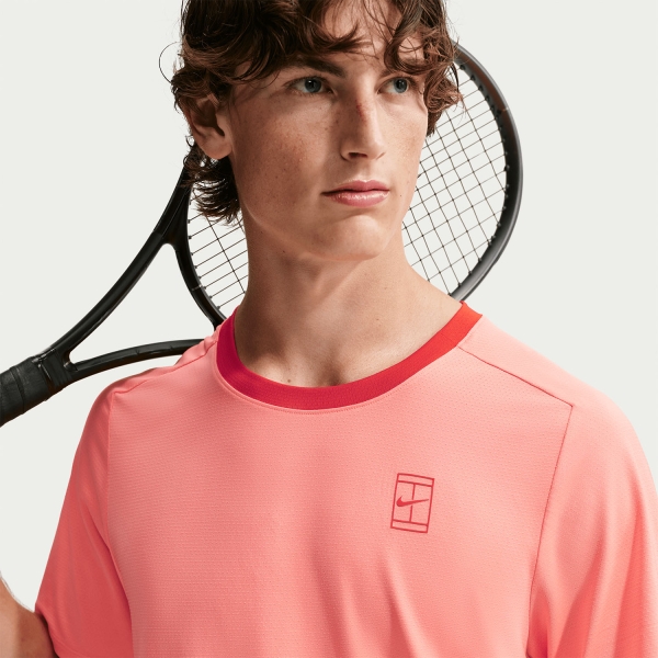 Nike Court Advantage Dri-FIT T-Shirt - Atomic Pink/Picante Red