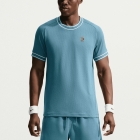 Nike Court Heritage Logo Maglietta - Smokey Blue Nike Court Heritage Logo Maglietta - Smokey Blue