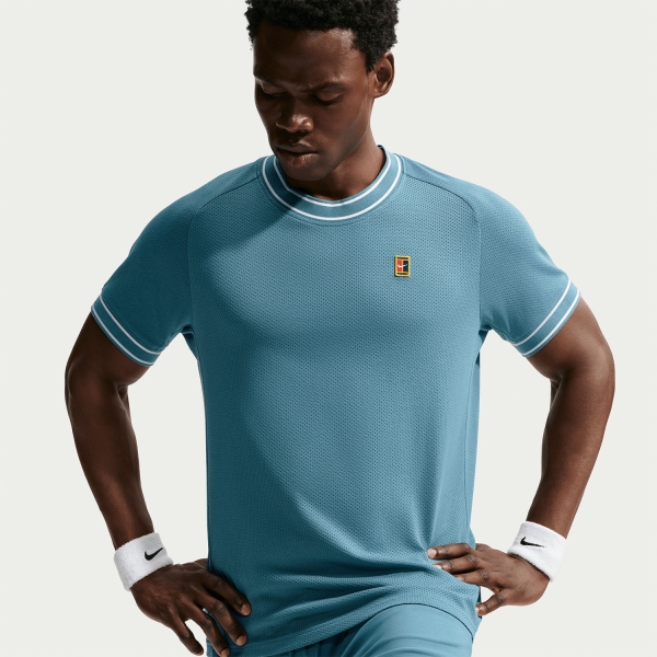 Nike Court Heritage Logo Maglietta - Smokey Blue