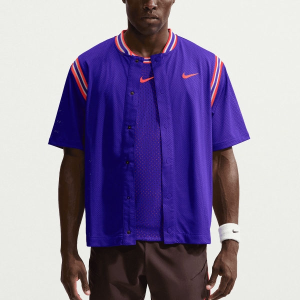 Giacche da Tennis Uomo Nike Court Slam Carlos Giacca  Dark Concord/Bright Crimson IM6611514
