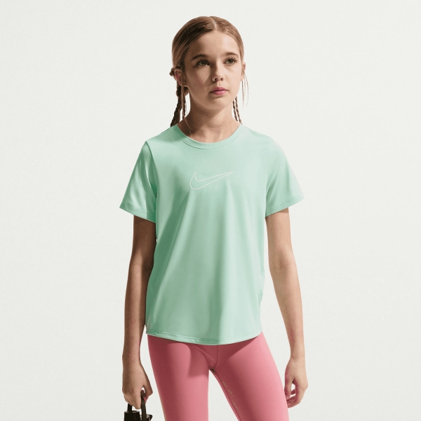 Top and Shirts Girl Nike DriFIT One TShirt Girl  Arctic Green/White FZ5600326