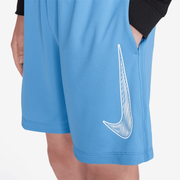 Nike Multi 5in Shorts Boy - Football Blue/White