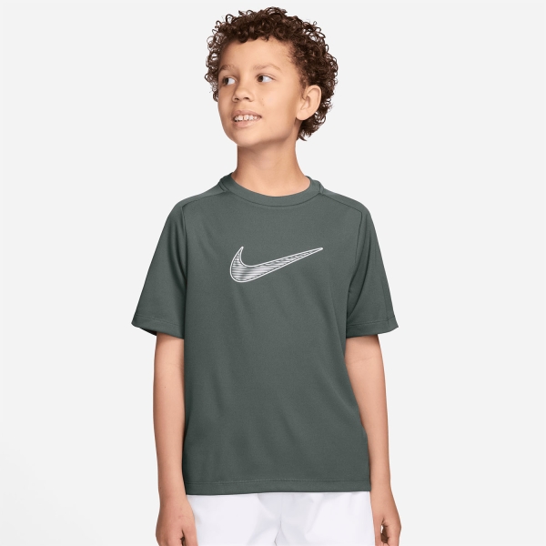 Tennis Polo and Shirts Boy Nike Multi Swoosh TShirt Boy  Camo Green/White IF2430303