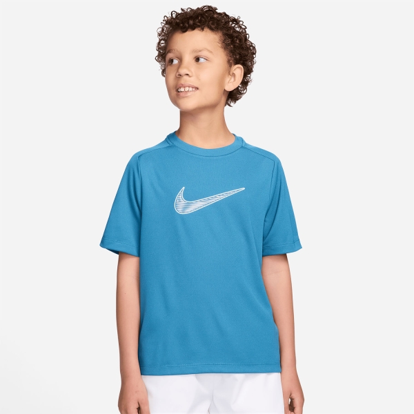 Polo y Camiseta de Tenis Niño Nike Multi Swoosh Camiseta Nino  Light Current Blue/White IF2430418