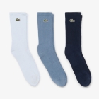 Lacoste Crew x 3 Socks - Bleu Clair/Gris Fonce/Bleu Marine