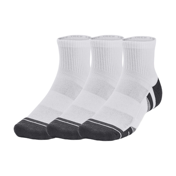 Calze Tennis Under Armour Performance Tech Quarter x 3 Calze  White/Jet Gray 60151380100