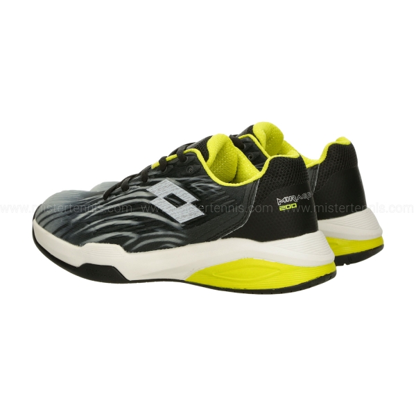Lotto Mirage 200 II All Round Niños - All Black/All White/Acacia Green