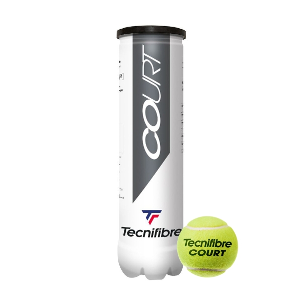 Pelotas Tenis Tecnifibre Tecnifibre Court  Tubo de 4 Pelotas 60COUR364N
