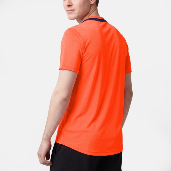 Mizuno Logo T-Shirt - Lava Orange/Beacon Blue