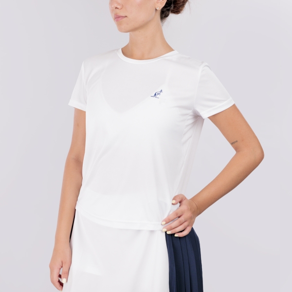 Magliette e Polo Tennis Donna Australian Ace Essence Maglietta  Bianco/Blu TEDTS0049002A
