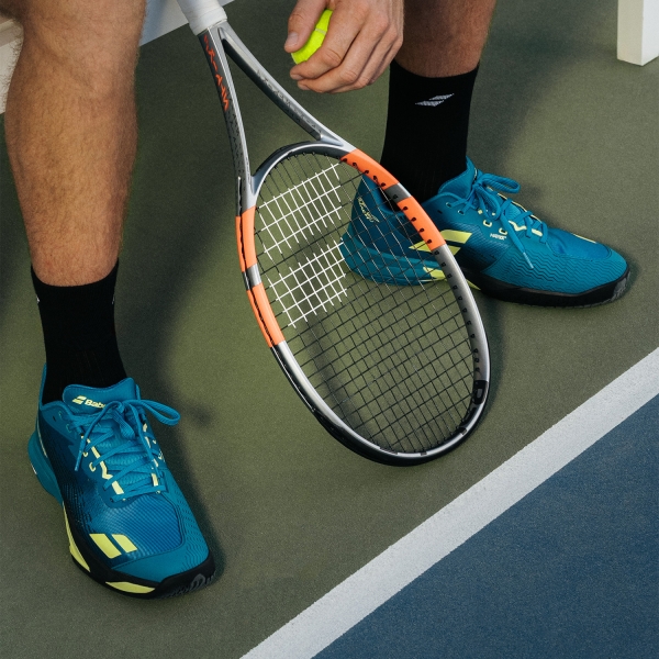 Babolat Jet Mach 4 All Court - Blue/Lime Yellow