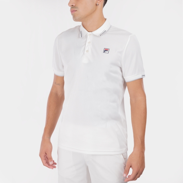 Men's Tennis Polo Fila Alejandro Polo  Ecru FBM2612602010