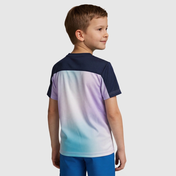 Fila Taavi Polo Boy - Lavender/Aqua Blue Graphic Comb