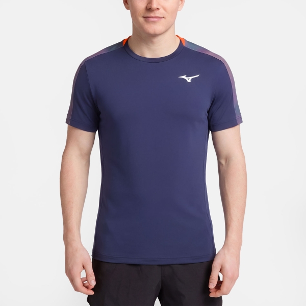 Men's Tennis Shirts Mizuno Performance TShirt  Beacon Blue 62GAD50014
