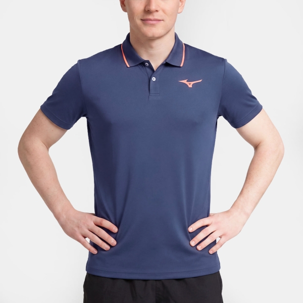 Men's Tennis Polo Mizuno Performance Polo  Insignia Blue 62GAD50213