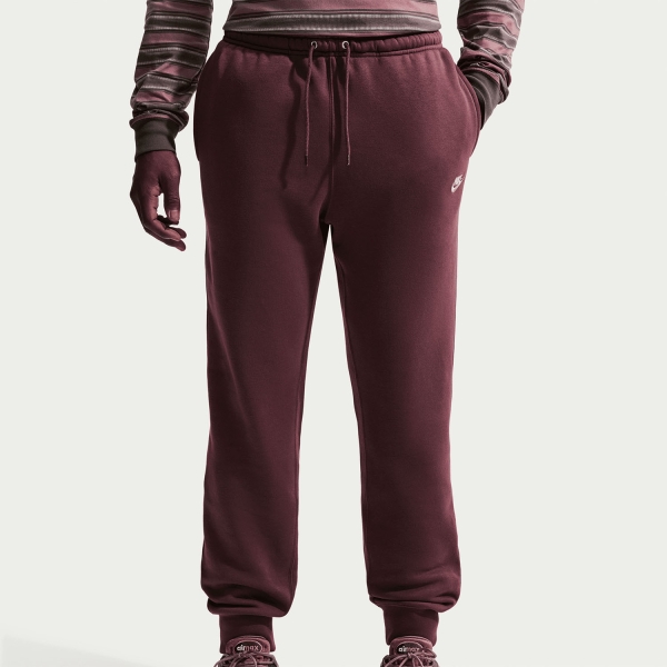 Nike Club Pants - Burgundy Crush/Metallic Gold