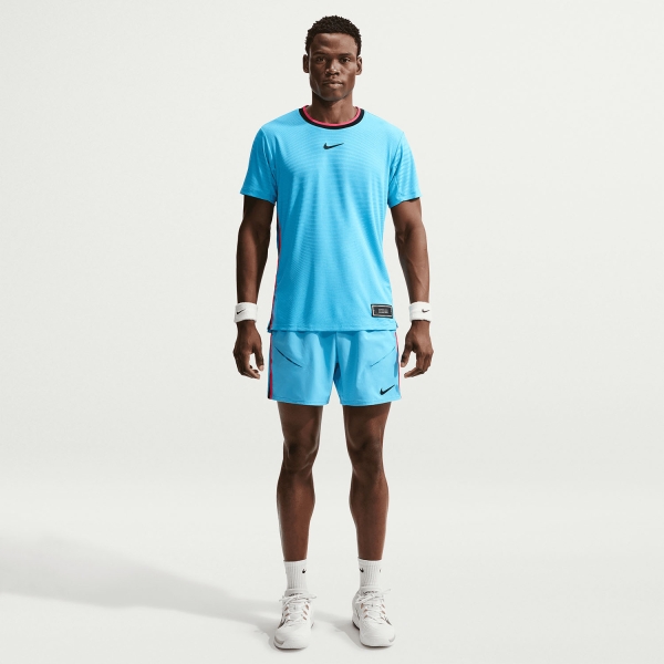 Nike Court Aero-FIT Slam Maglietta - Baltic Blue/Black
