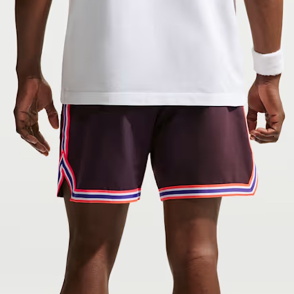 Nike Court Slam Carlos 6in Shorts - Burgundy Ash/Bright Crimson
