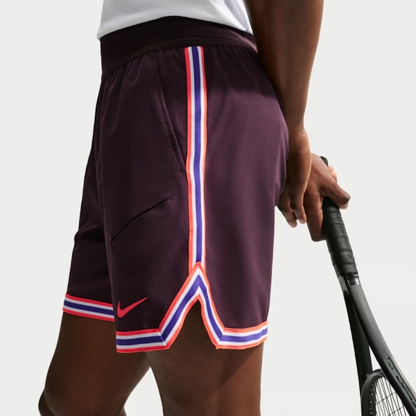 Nike Court Slam Carlos 6in Shorts - Burgundy Ash/Bright Crimson