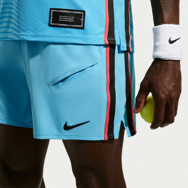 Nike Court Slam Dri-FIT 6in Pantaloncini - Baltic Blue/Black