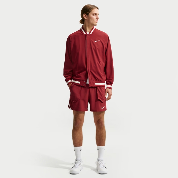 Nike Court Slam Jannik 6in Shorts - Team Red/Pale Ivory