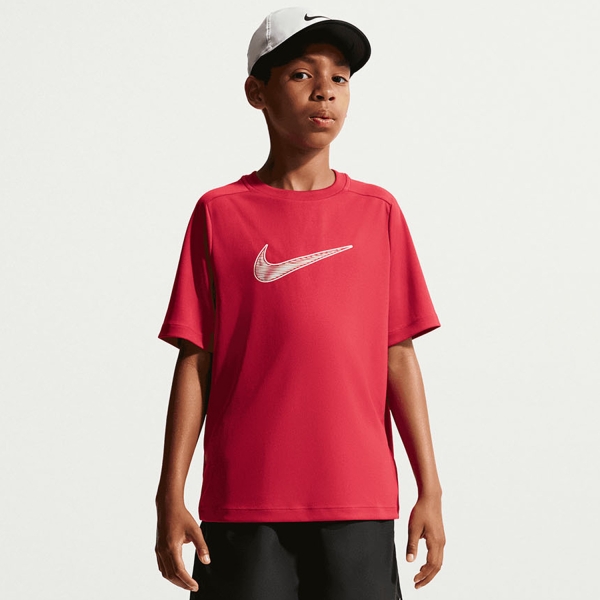 Polo y Camiseta de Tenis Niño Nike Multi Swoosh Camiseta Nino  Tough Red/White IF2430608