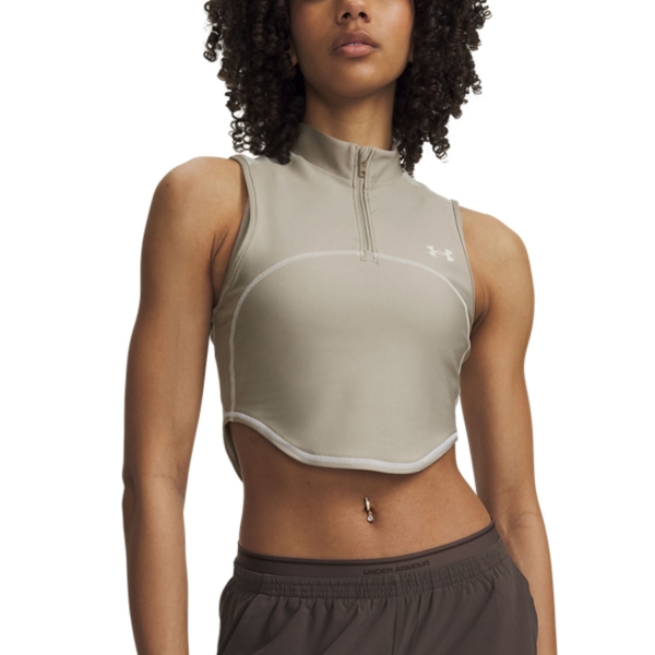 Top de Tenis Mujer Under Armour HeatGear Novelty Top  Timberwolf Taupe/Summit White 60136570203