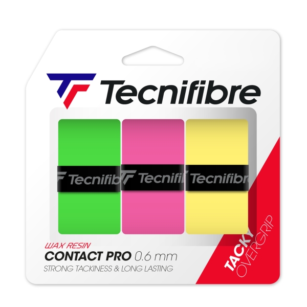 Overgrip Tecnifibre Contact Pro Overgrip x 3  Assorted Fluo 52ATPCOASS